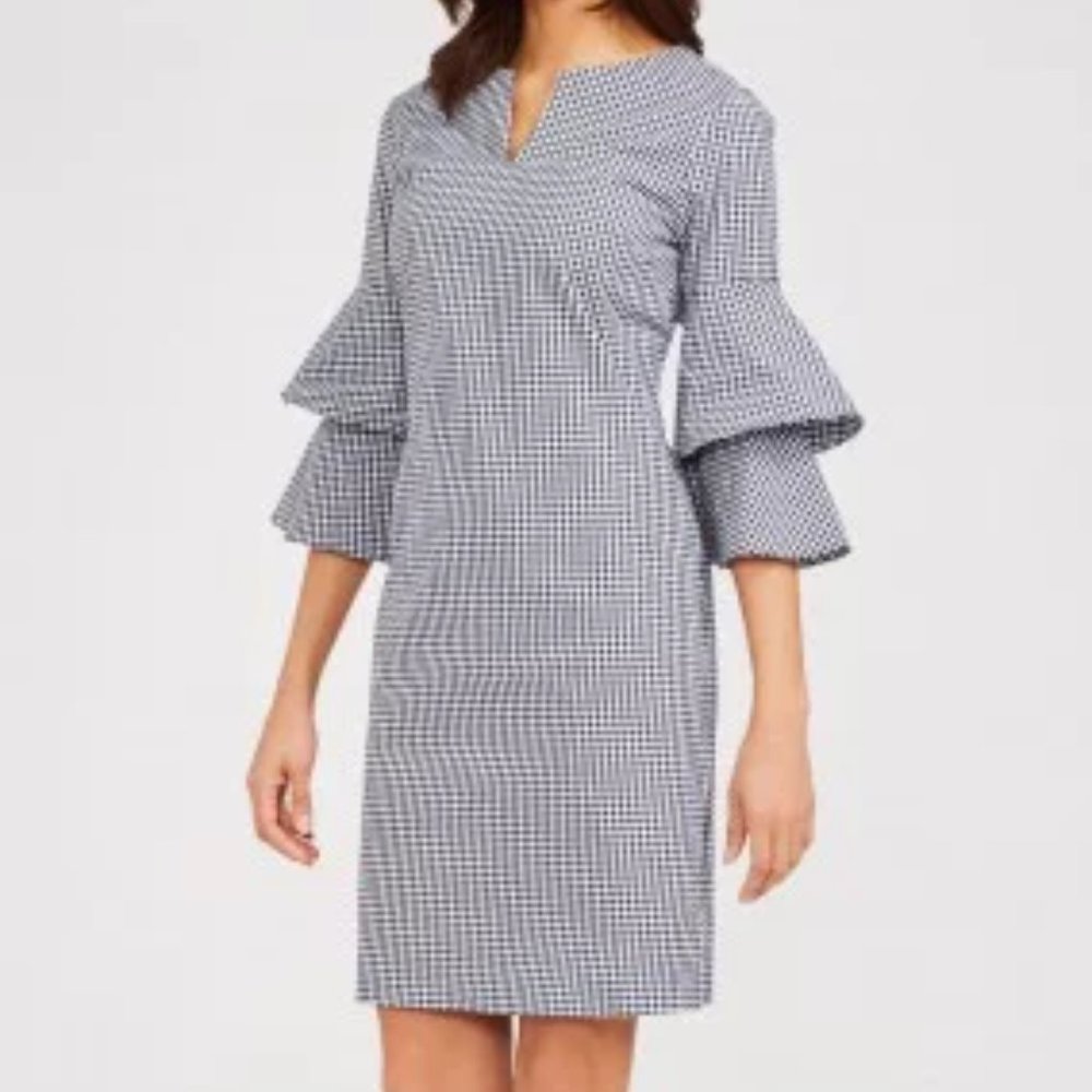 J. McLaughlin Letty Bell Sleeve Dress NWT Small - Picture 8 of 8